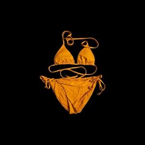 Orange Triangle Bikini Set